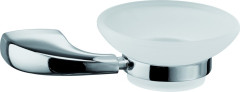 Sanibano Apolo, настенная стеклянная мыльница, цвет хром