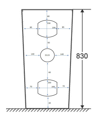 Напольная раковина Ceruttispa Dorris 430x360x830