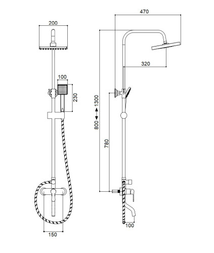 Душевая стойка BOCH MANN BM7226