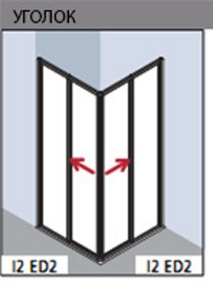 Душевой уголок Kermi Ibiza 2000 I2 ED2 090181AK R\L