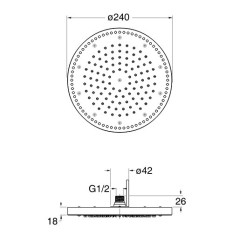Верхний душ Cristina Sandwich colours PD 022