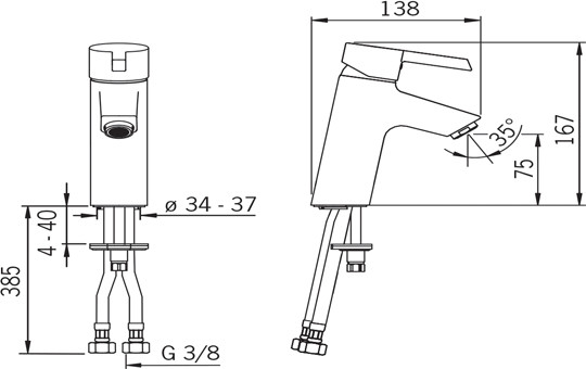 Смеситель для раковины Oras Nordia хром (2311F)