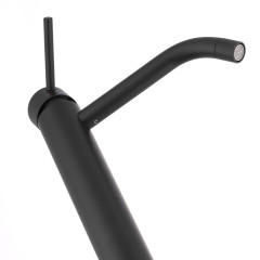 Смеситель для раковины - чаши Paffoni LIGHT высокий, черный матовый (LIG081NO)