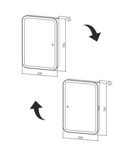 Зеркало-шкаф "Фиджи flip" 50