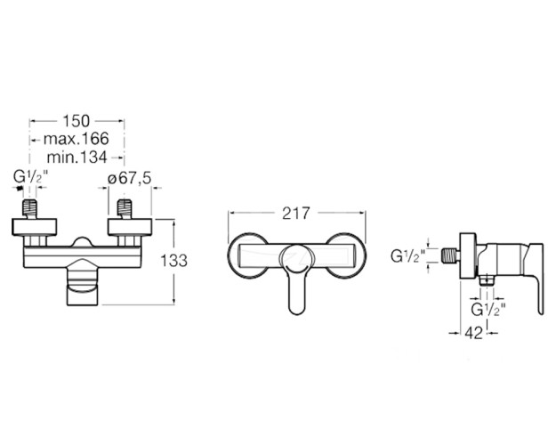 Смеситель Roca L20 для душа A5A2109C0M