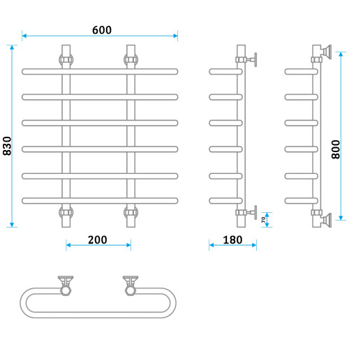 Полотенцесушитель Energy AЕRO 800/600