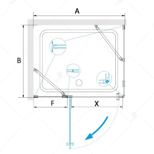 Душевой уголок RGW HO-044 арт. 350604402-11