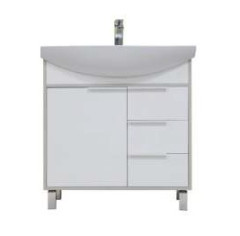 Тумба под раковину AQUATON РИКО 80 напольная, Белый/Ясень Фабрик (1A215401RIB90)