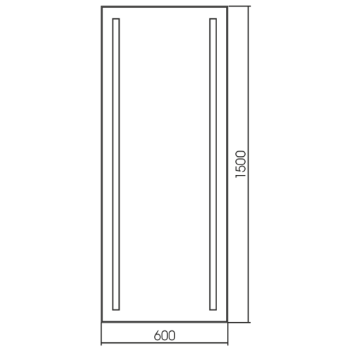 Зеркало напольное AZARIO Монреаль 600х1500 алюминиевый профиль, c подсветкой и диммером, выключатель-датчик на движение (LED-00002502)