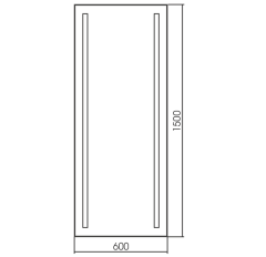 Зеркало напольное AZARIO Монреаль 600х1500 алюминиевый профиль, c подсветкой и диммером, выключатель-датчик на движение (LED-00002502)