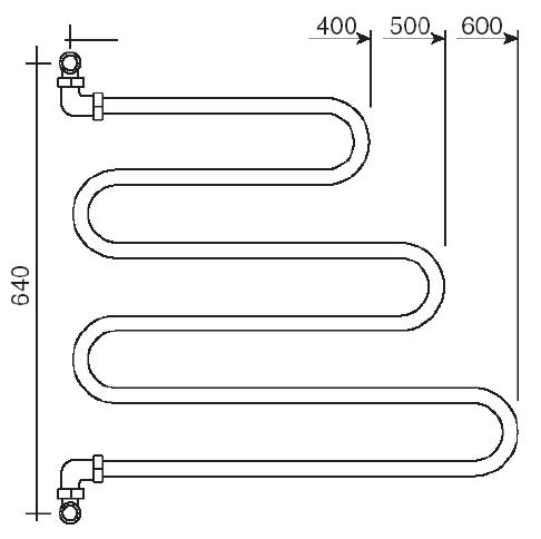 Полотенцесушитель Margaroli Vento 405
