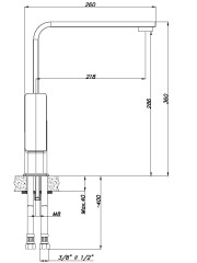 Смеситель для кухни AZARIO CADEO поворотный излив, хром (AZ-15944431)