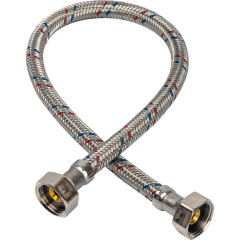 Гибкая подводка AZARIO для воды, 40 см., 1/2&quot;, вн. - вн. нержавеющая оплетка (AZ-0,4-FF)
