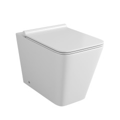 Унитаз Grossman GR-PR4414S (600*355*410) БЕЛЫЙ приставной БЕЗОБОДКОВЫЙ с тонкой крышкой