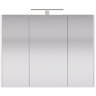 Шкаф зеркальный PRIME, 90 см, 3 дверцы, 6 стеклянных полок, белый