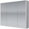 Шкаф зеркальный PRIME, 90 см, 3 дверцы, 6 стеклянных полок, белый