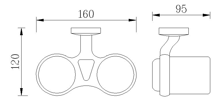 Стакан для зубных щеток Rush Fiji FI18320 двойной
