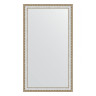 Зеркало настенное EVOFORM в багетной раме золотые бусы на серебре, 65х115 см, BY 1087