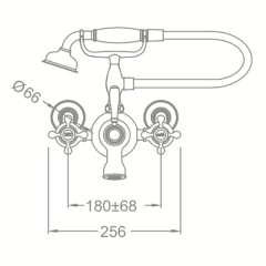 Смеситель для ванны Schein Saine Gold 8053060VF