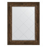 Зеркало настенное с гравировкой EVOFORM в багетной раме состаренное дерево с орнаментом, 82х110 см, BY 4215
