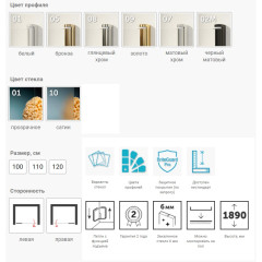 Дверь в душевой проем Vegas AFP 100