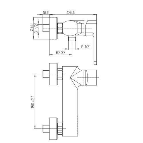 Смеситель для душа Paini Ovo 86CR511