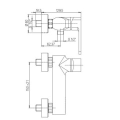 Смеситель для душа Paini Ovo 86CR511