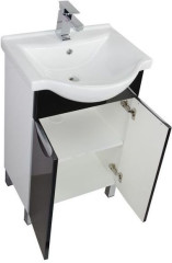Тумба с раковиной Aquanet Асти 55 черный (2 дверцы)