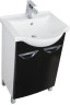 Тумба с раковиной Aquanet Асти 55 черный (2 дверцы)
