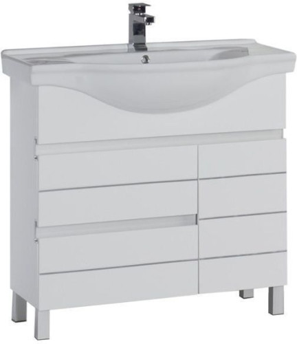 Тумба с раковиной Aquanet Доминика 90 белый
