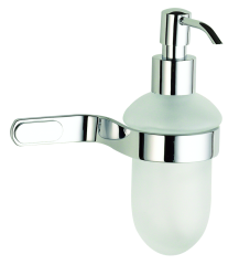 Sanibano Jasmin, настенный стеклянный дозатор, цвет хром