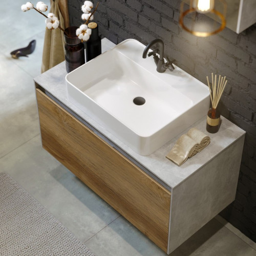 Подвесная тумба 80 см Aqwella MOB0108DB+MOB0708DB