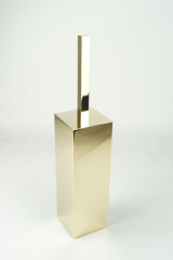 Surya Metall, квадратный напольный ерш с крышкой 7х7хh36,5 см, цвет золото