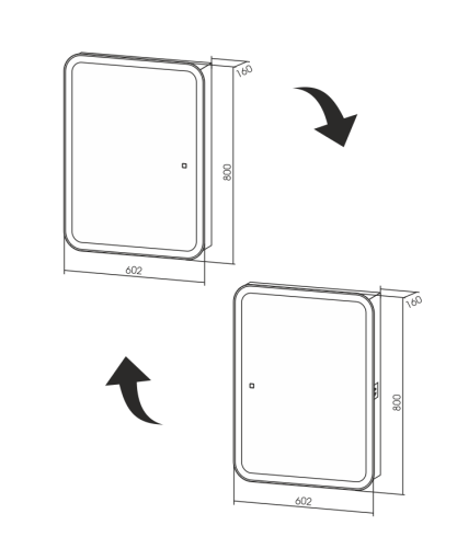 Зеркало-шкаф "Фиджи flip" 60