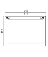 Зеркало без подсветки MIXLINE Сальери-95 патина золото (527486)