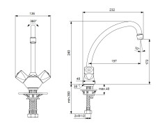 BA231AA PRACTIC Смеситель для кухонной мойки