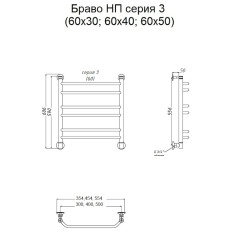 Полотенцесушитель Браво НП 3 60*50 (ЛЦ4)