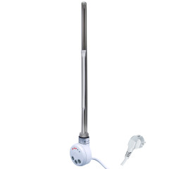 Электрический ТЭН Мег 1.0 600W RAL9016 белый, кабель спиральный с вилкой