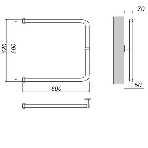 Полотенцесушитель ГРОТА MODESTO 60/60