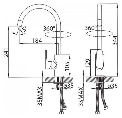 Смеситель Milardo Dover DOVSB00M05