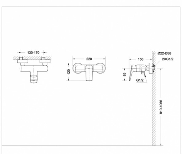 Смеситель для душа Bravat Real Хром (F9121179CP-01)