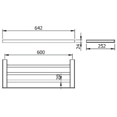 Полка для полотенец Langberger Ledro 11303A