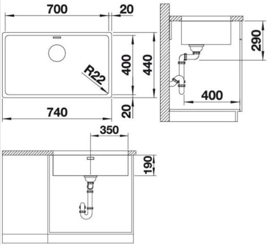 Кухонная мойка Blanco Andano 700-U