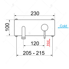Смеситель с изливом встраиваемый RGW SP-45-10 арт. 21140545-11