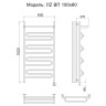 Полотенцесушитель Электрич. Ника CURVE ЛZ ВП 100/60 правый тэн