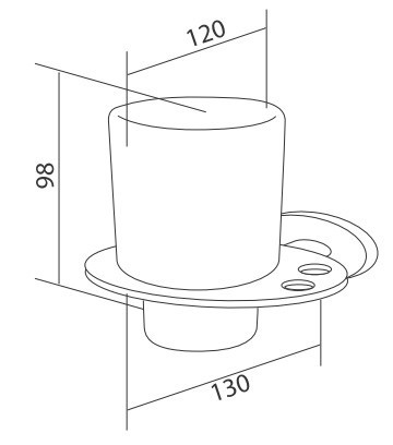 Стакан для зубных щеток AM PM Awe A1534300