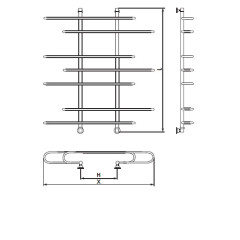 Электрический полотенцесушитель Металлоизделия Кимры Сатурн 90х100