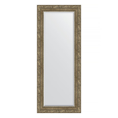 Зеркало настенное с фацетом EVOFORM в багетной раме виньетка античная латунь, 55х135 см, BY 3515
