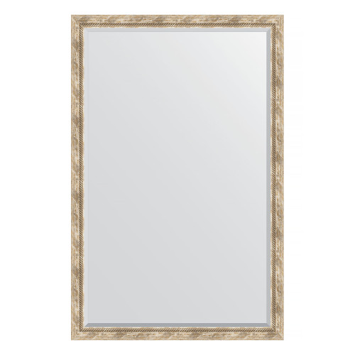 Зеркало настенное с фацетом EVOFORM в багетной раме прованс с плетением, 113х173 см, BY 3615