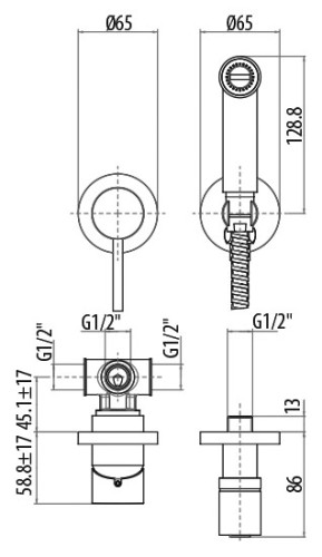 Гигиенический душ Gattoni Programma Docce 2211